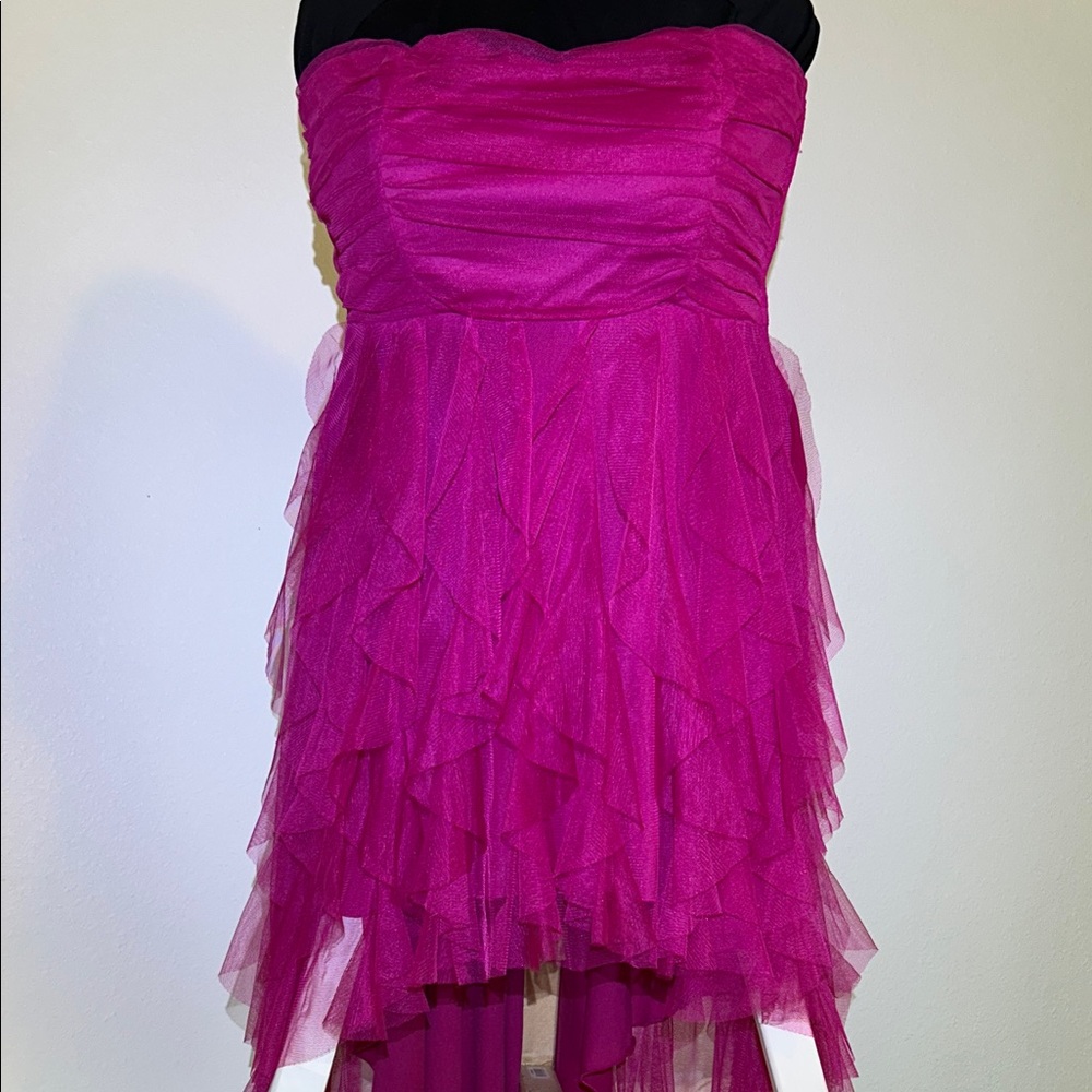 Teeze Me Strapless Fuchsia Dress
